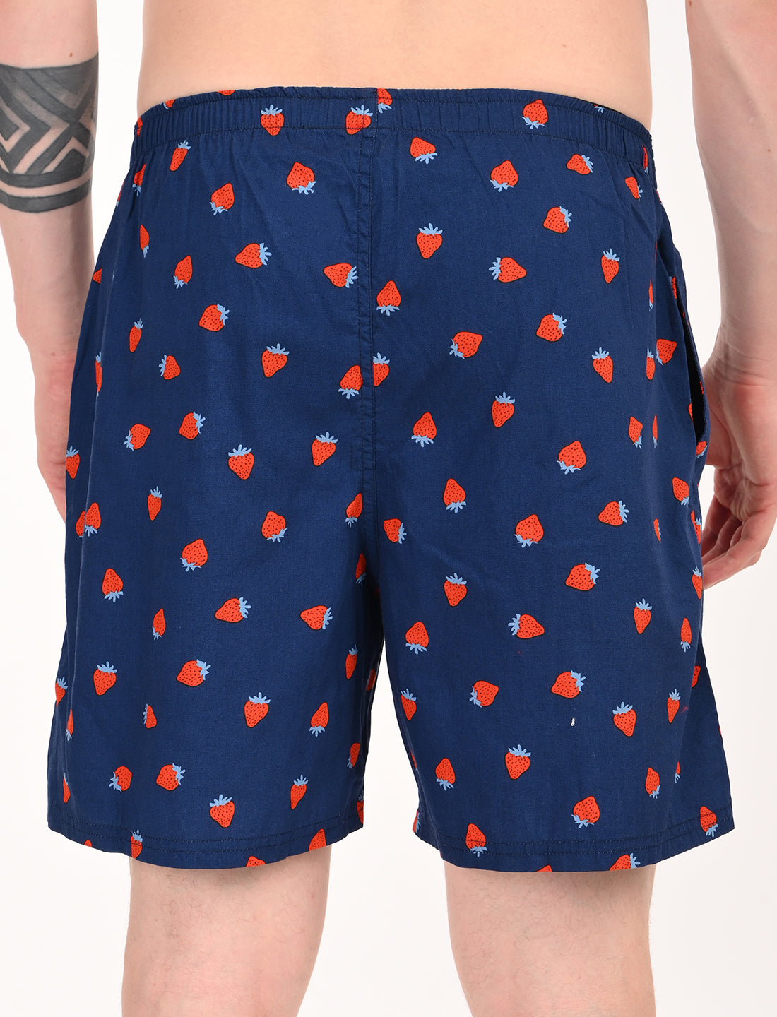 Crosscreek Men’s Boxer Shorts – 2-Pack | Peach Micro Dot & Navy Strawberry Print | Soft Cotton Style