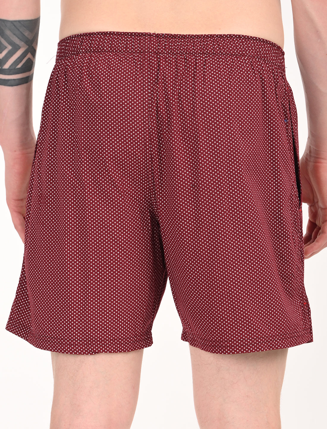 Crosscreek Men’s Boxer Shorts – 2-Pack | Blue Microdot & Maroon Diamond Dot | 100% Cotton Comfort