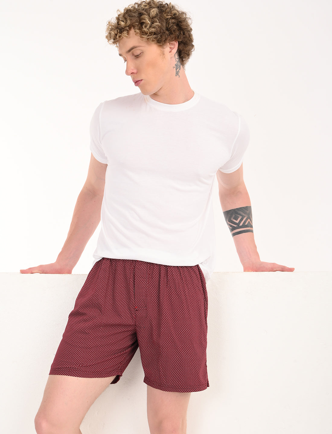 Crosscreek Men’s Boxer Shorts – 2-Pack | Blue Microdot & Maroon Diamond Dot | 100% Cotton Comfort