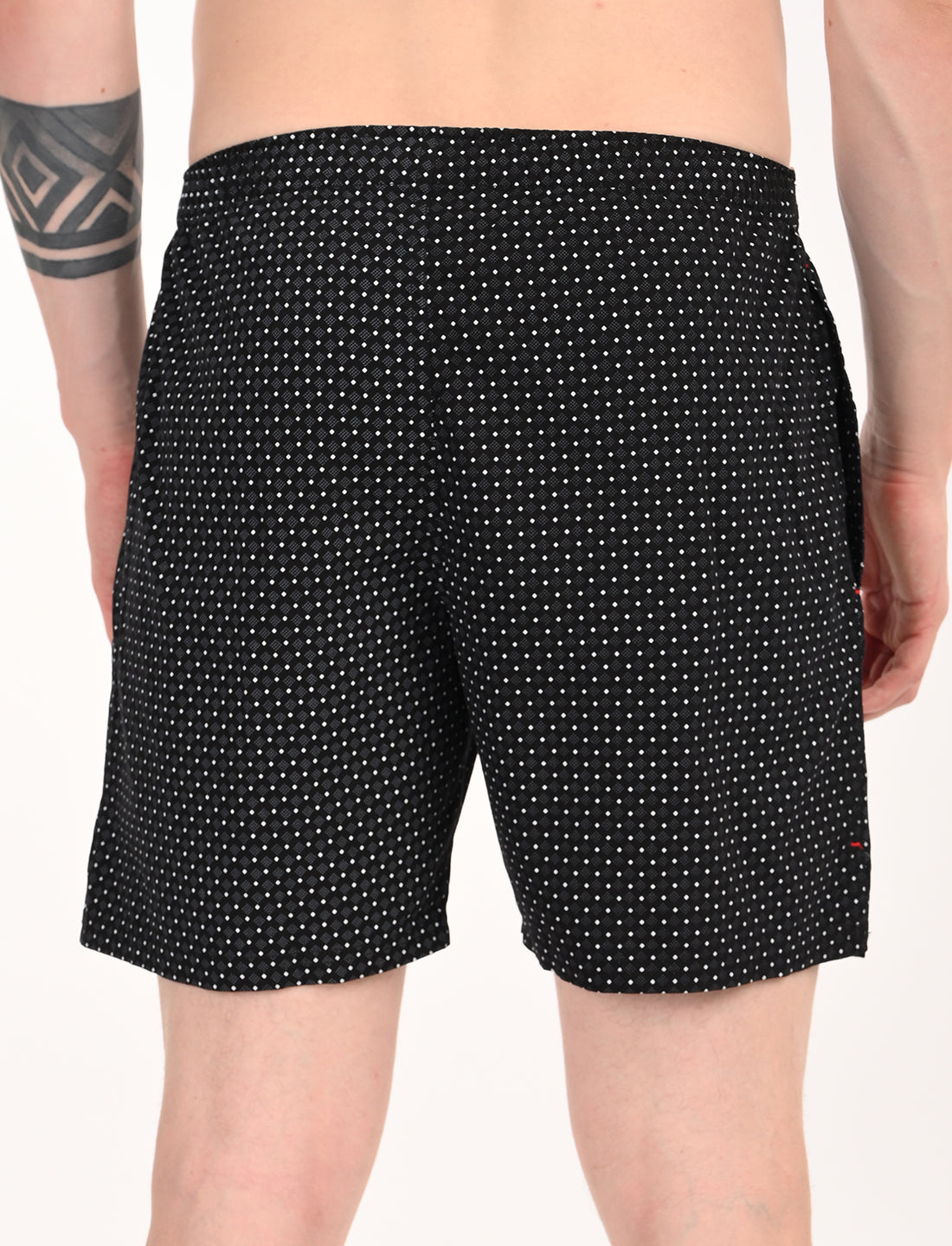 Crosscreek Men’s Boxer Shorts – 2-Pack | Black Dots & Navy Diamond Print | 100% Cotton Breathable Boxers