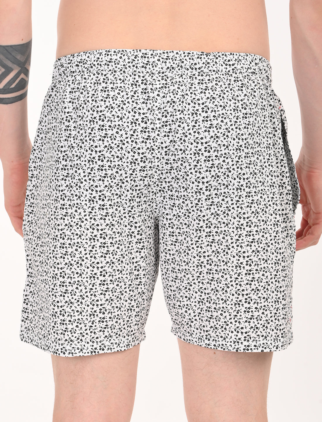 Crosscreek Men’s Boxer Shorts – 2-Pack | White Leaf & Maroon Circle Print | 100% Cotton Stylish Boxers
