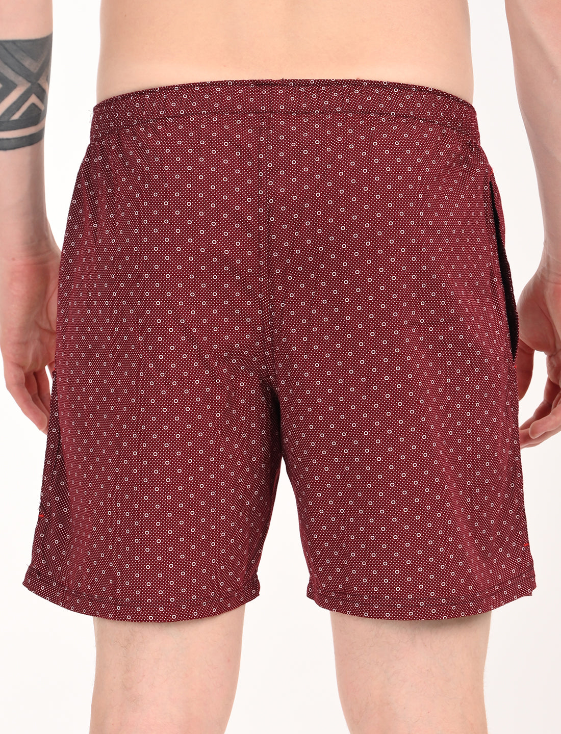 Crosscreek Men’s Boxer Shorts – 2-Pack | White Leaf & Maroon Circle Print | 100% Cotton Stylish Boxers