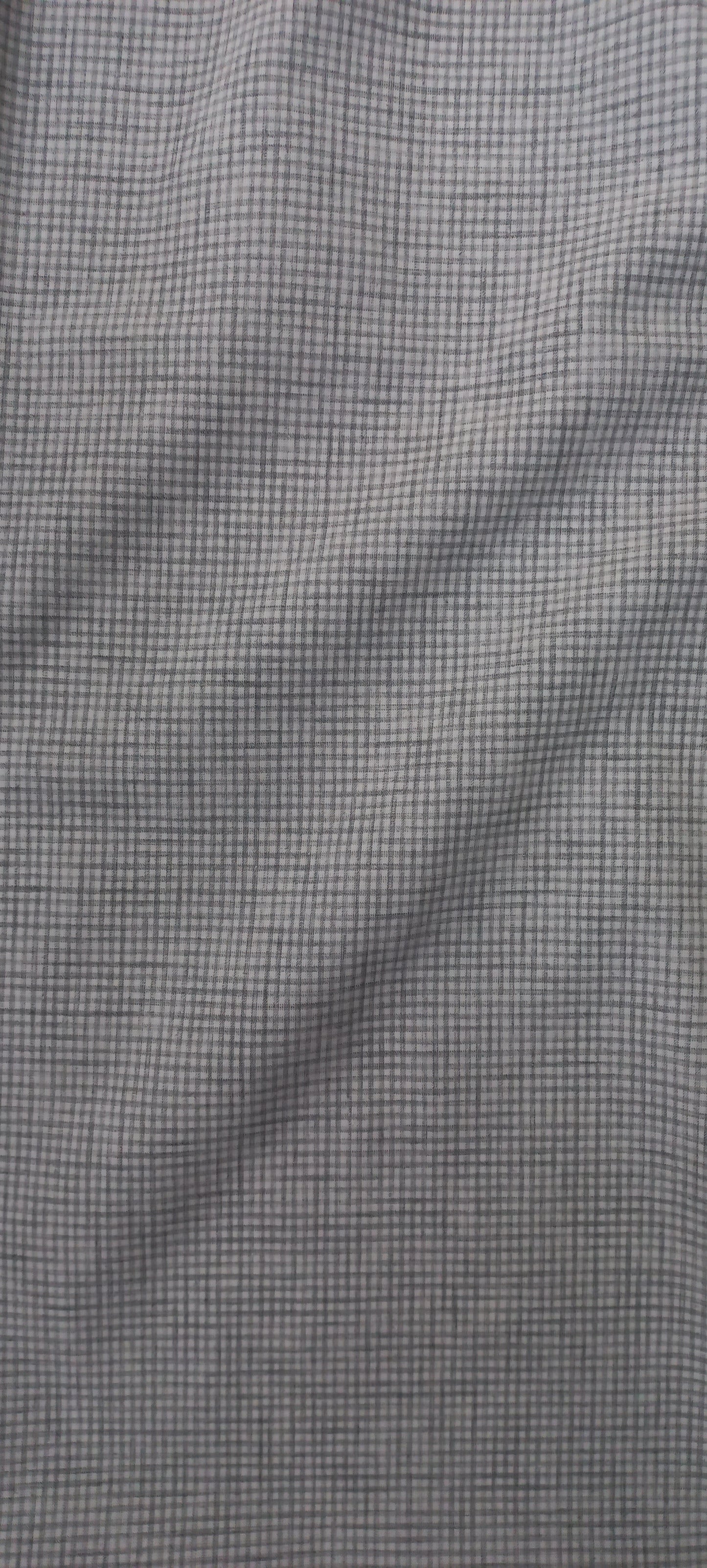 Light Grey Yarn Dyed Checks Cotton Unstitched Men's Shirt Piece (Width 58 Inch | 1.60 Meters)