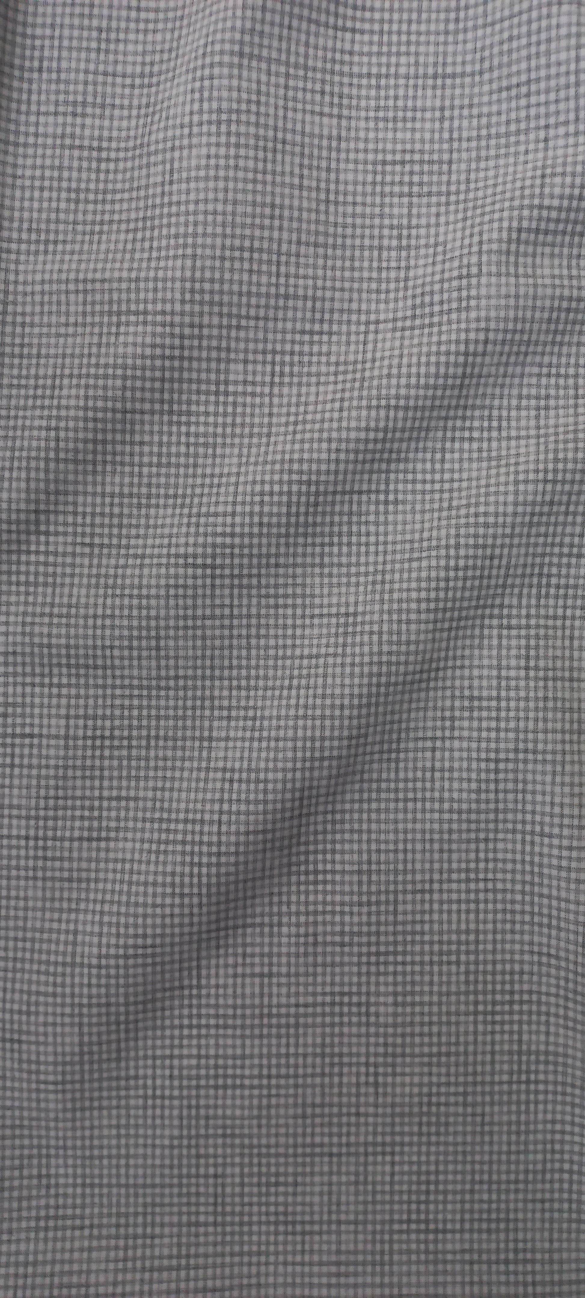 Light Grey Yarn Dyed Checks Cotton Unstitched Men's Shirt Piece (Width 58 Inch | 1.60 Meters)
