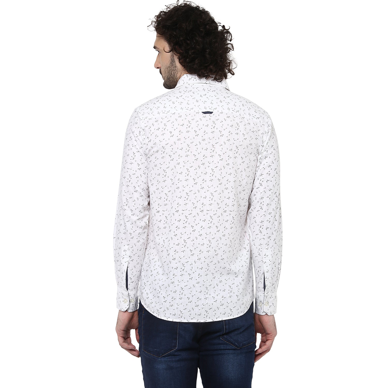 Crosscreek Men White Printed Casual Shirt Crosscreek