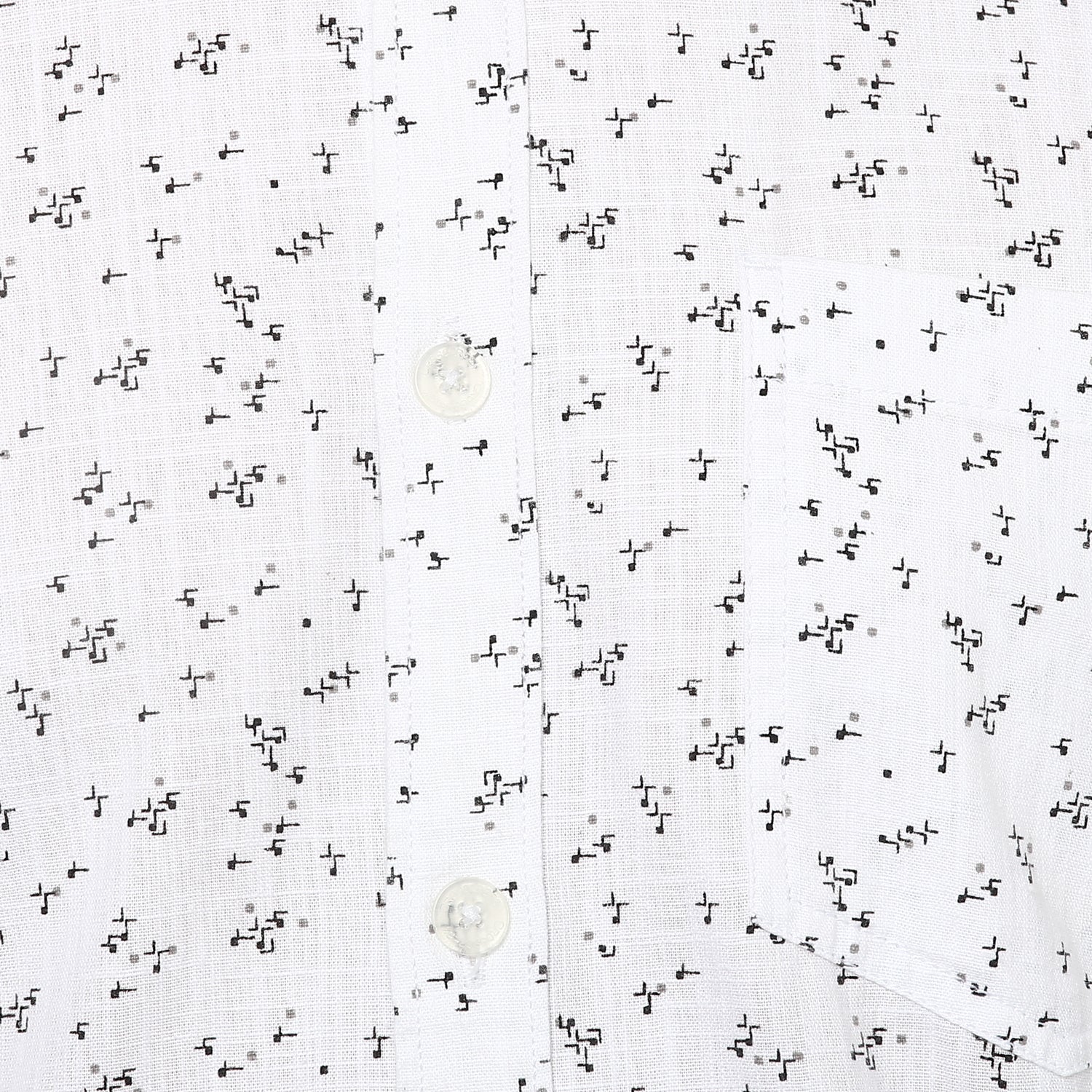 Crosscreek Men White Printed Casual Shirt Crosscreek