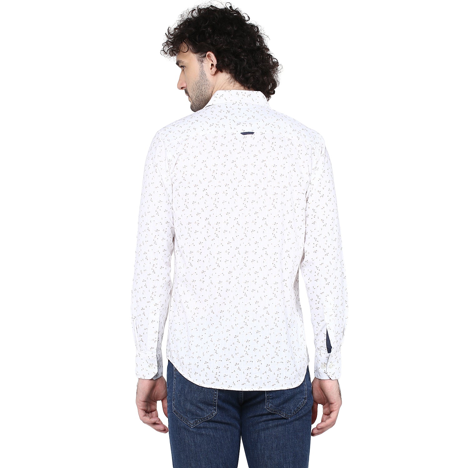Crosscreek Men White Printed Casual Shirt Crosscreek