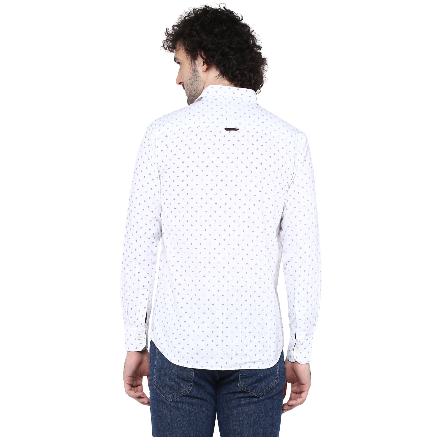 Crosscreek Men White Printed Casual Shirt Crosscreek