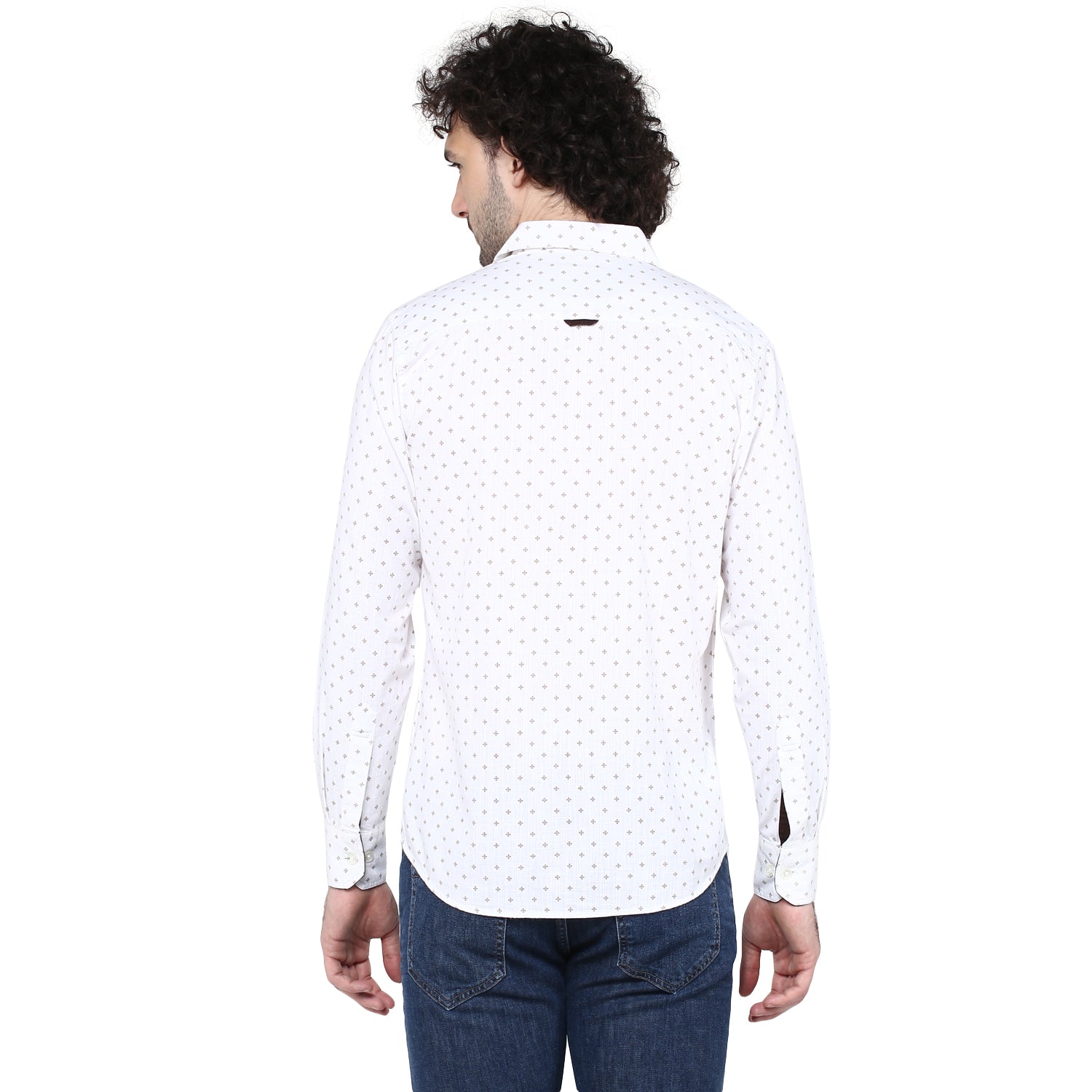 Crosscreek Men White Printed Casual Shirt Crosscreek