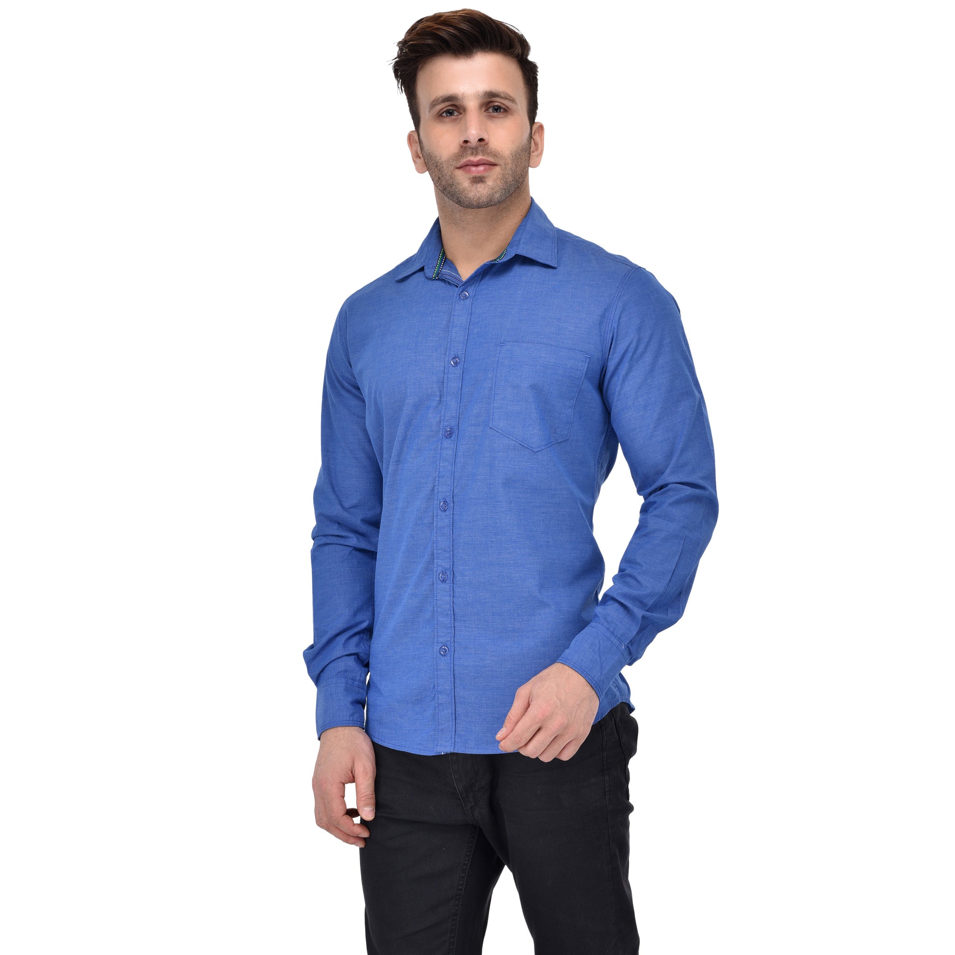 Crosscreek Men Blue Fil-A-Fil Casual Shirt Crosscreek