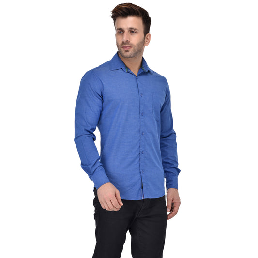 Crosscreek Men Blue Fil-A-Fil Casual Shirt Crosscreek