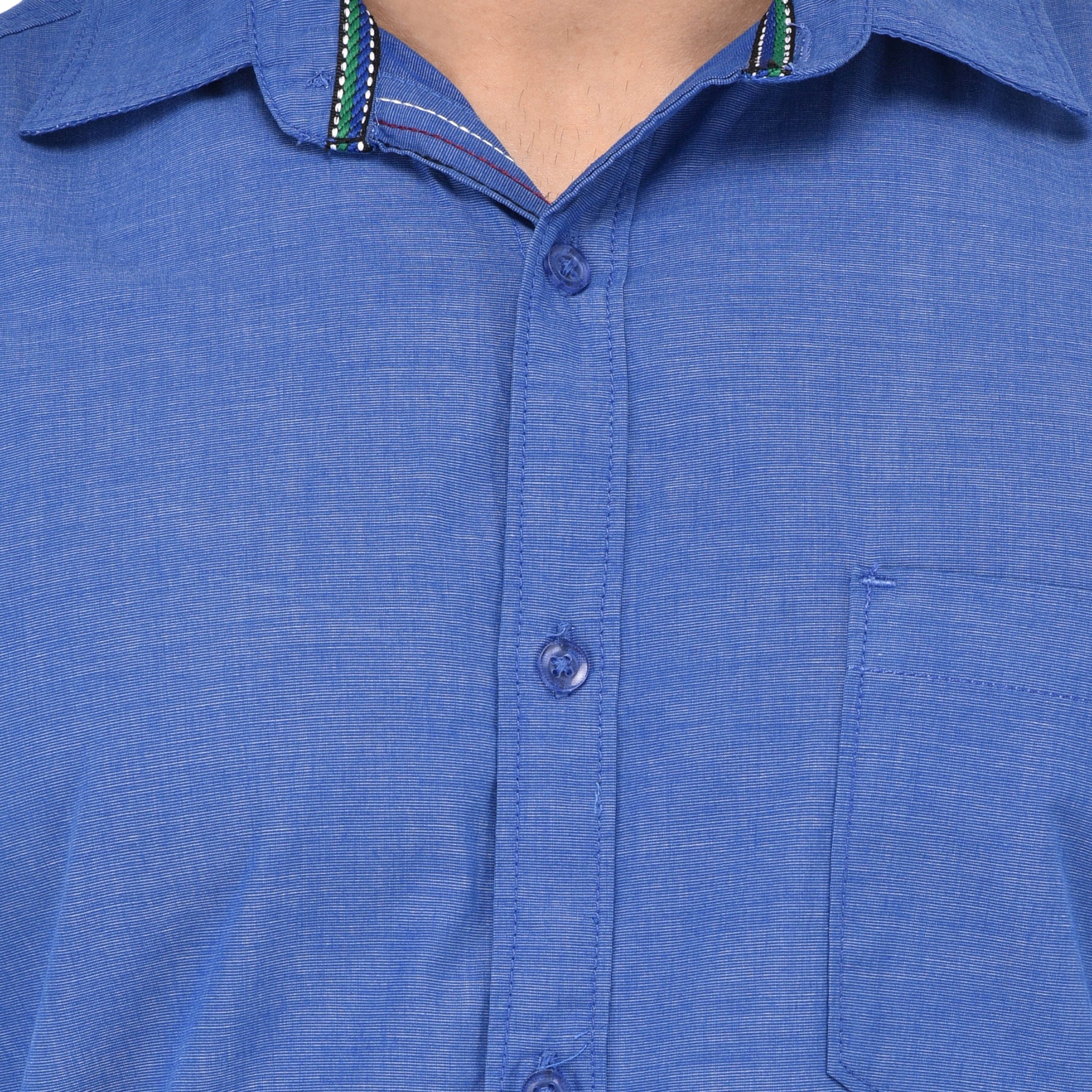 Crosscreek Men Blue Fil-A-Fil Casual Shirt Crosscreek