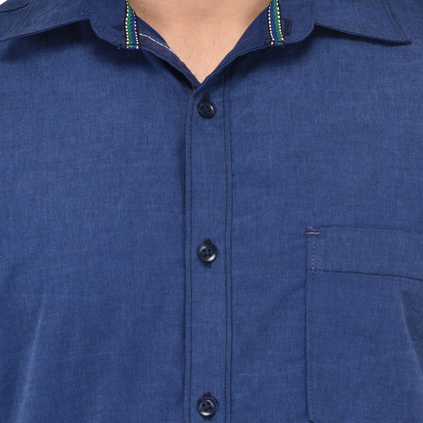 Crosscreek Men Navy Blue Fil-A-Fil Casual Shirt Crosscreek