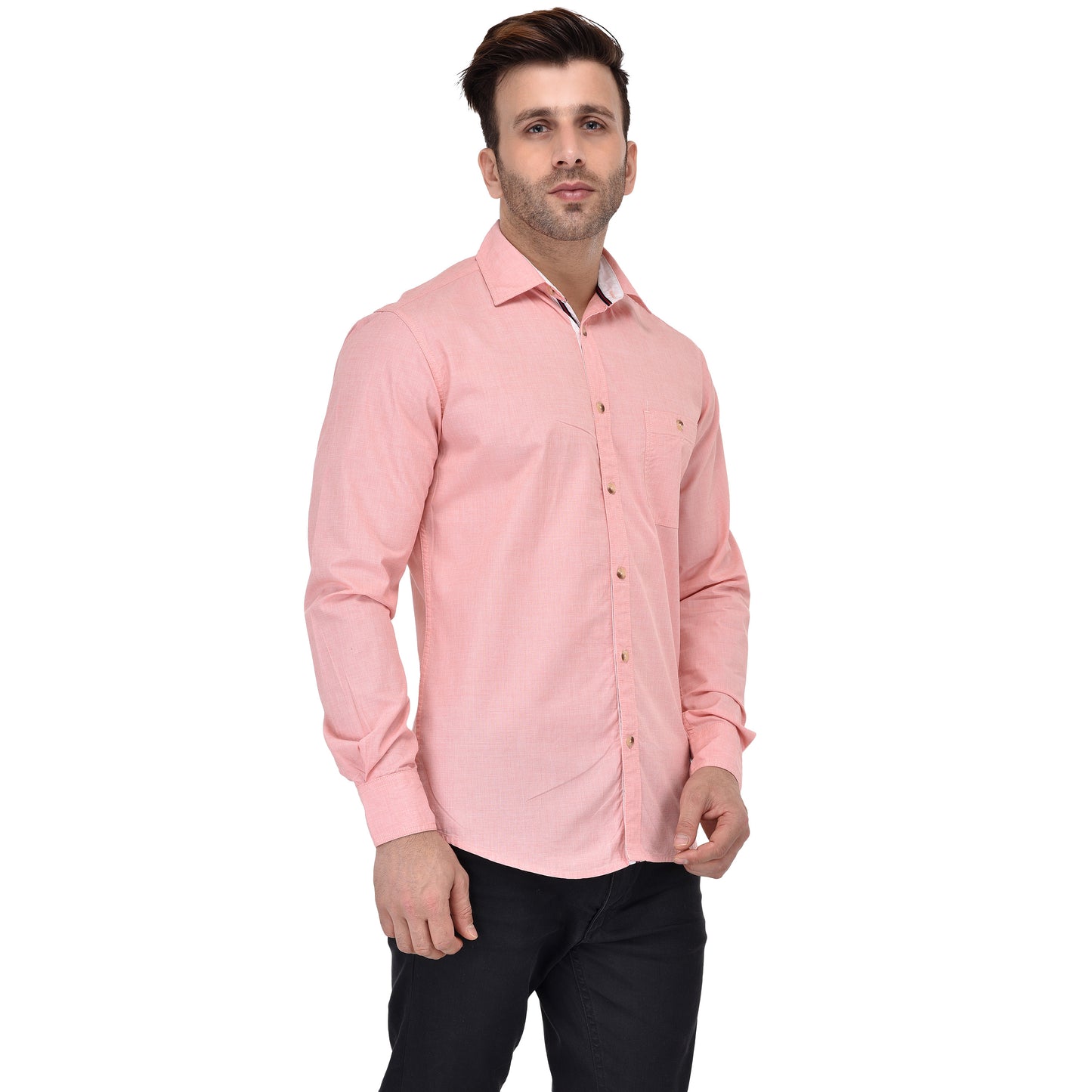 Crosscreek Men Pink Fil-A-Fil Casual Shirt Crosscreek