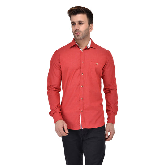 Crosscreek Men Red Fil-A-Fil Casual Shirt Crosscreek
