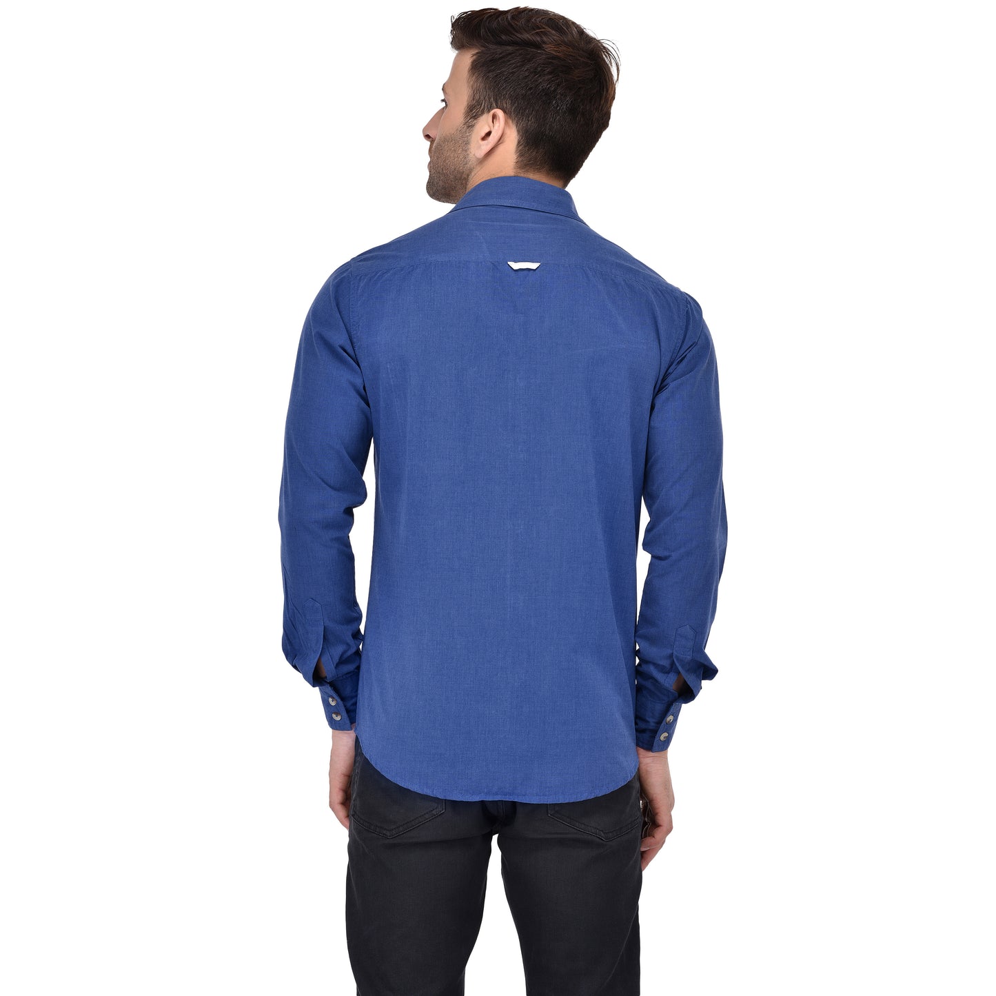 Crossceek Men Blue Fil-A-Fil Casual Shirt Crosscreek