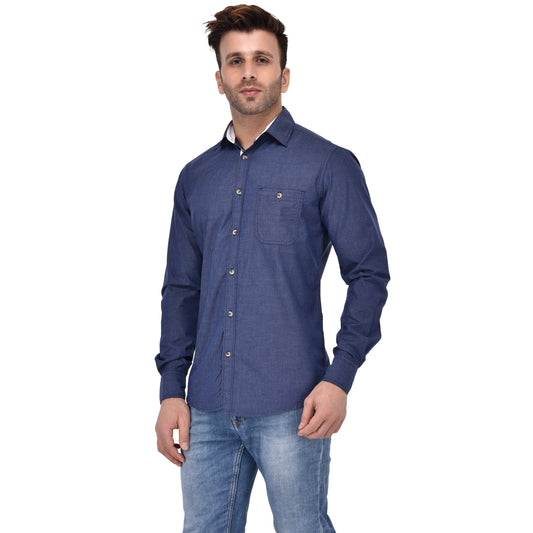 Crosscreek Men Blue Fil-A-Fil Casual Shirt Crosscreek