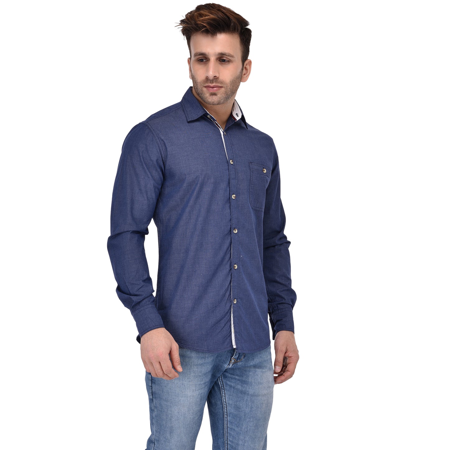 Crosscreek Men Blue Fil-A-Fil Casual Shirt Crosscreek