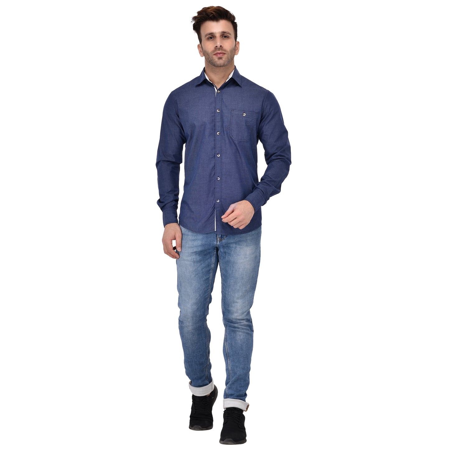 Crosscreek Men Blue Fil-A-Fil Casual Shirt Crosscreek