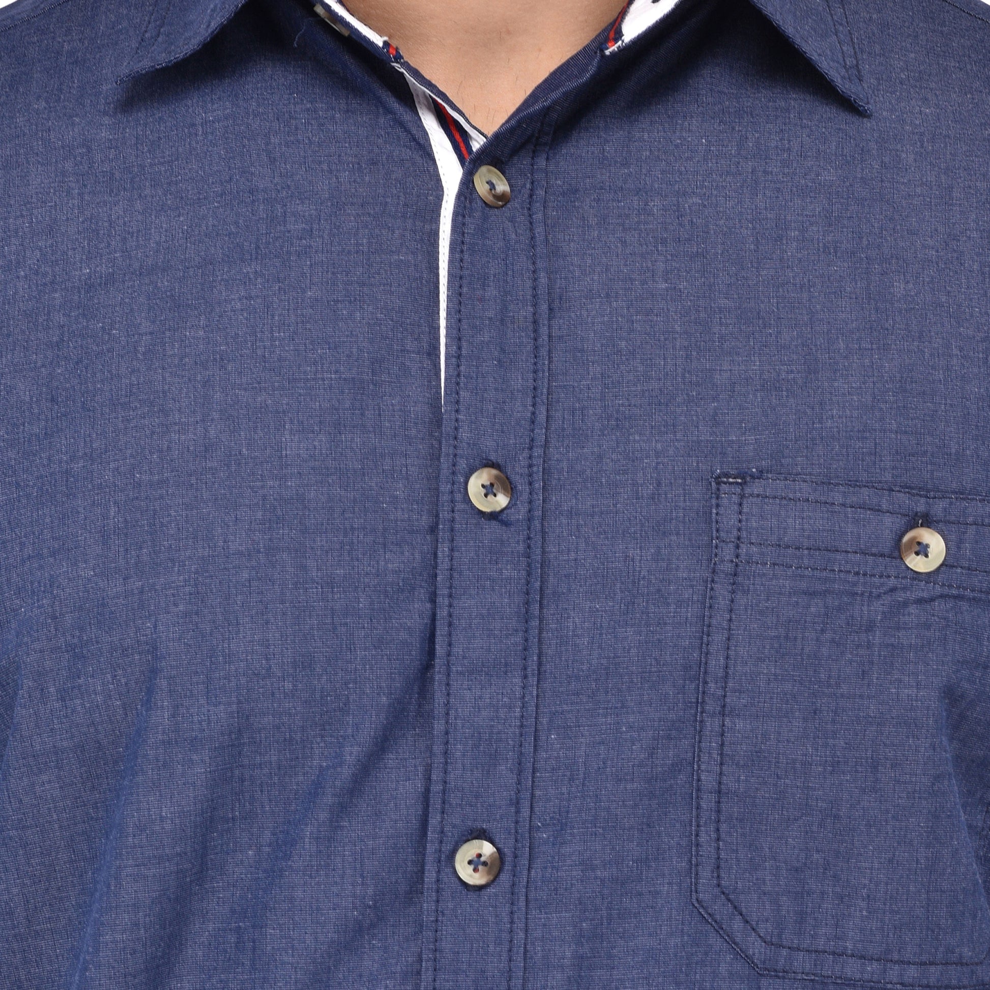 Crosscreek Men Blue Fil-A-Fil Casual Shirt Crosscreek