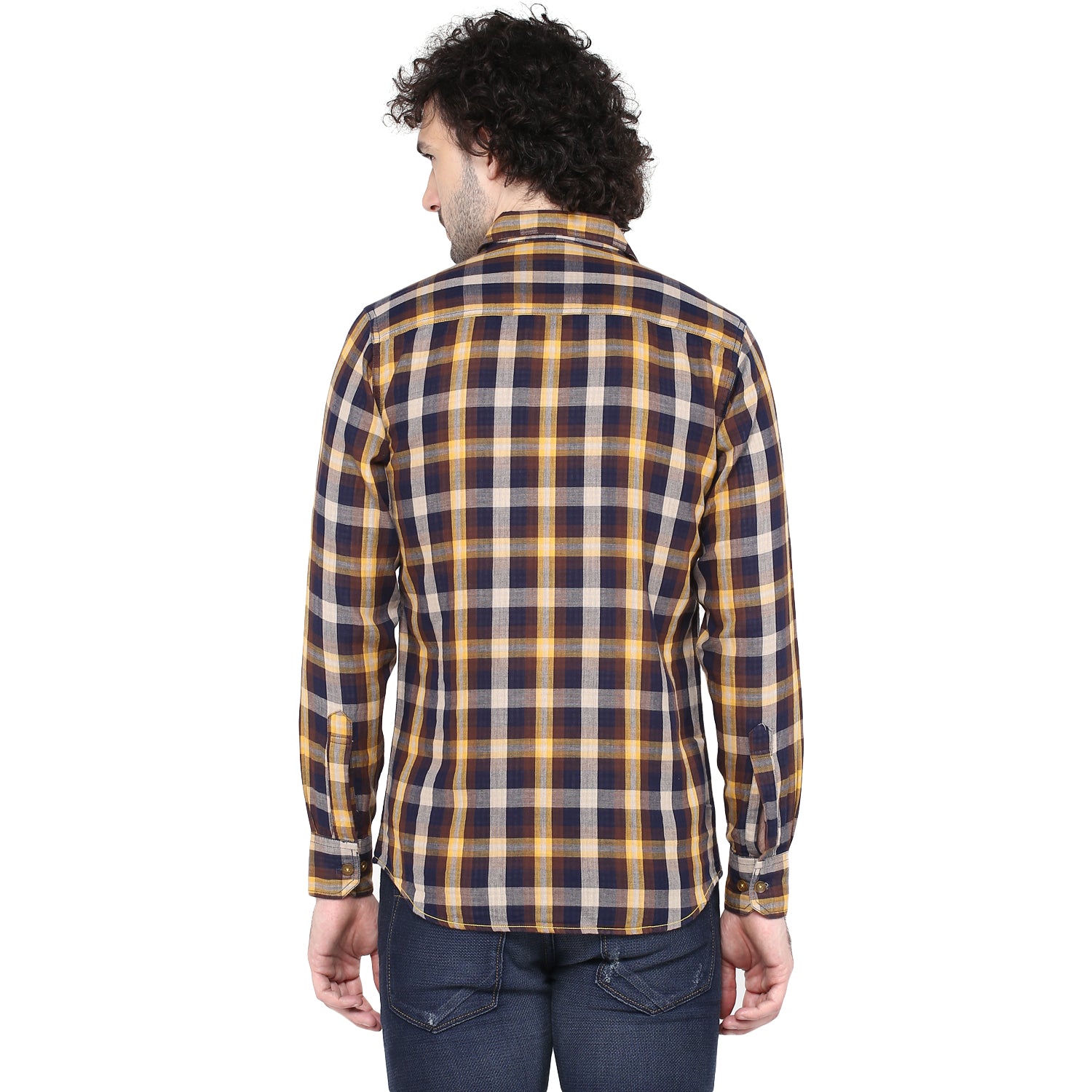 Crosscreek Men Brown Checks Shirt Crosscreek