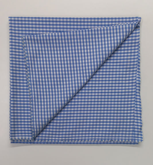 Blue Yarn Dyed Checks Cotton Unstitched Men's Shirt Piece (Width 58 Inch | 1.60 Meters)