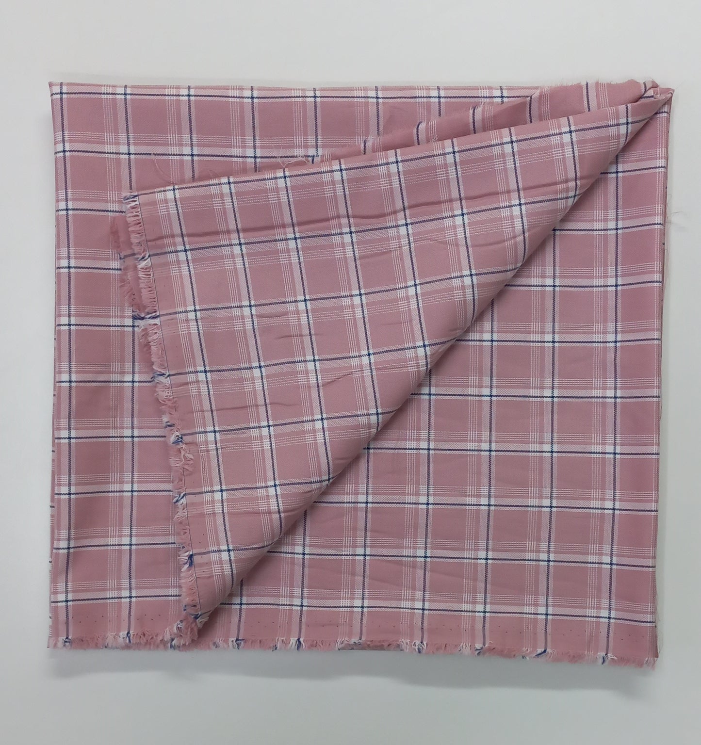 Rose Yarn Dyed Checks Cotton Unstitched Men's Shirt Piece (Width 58 Inch | 1.60 Meters)