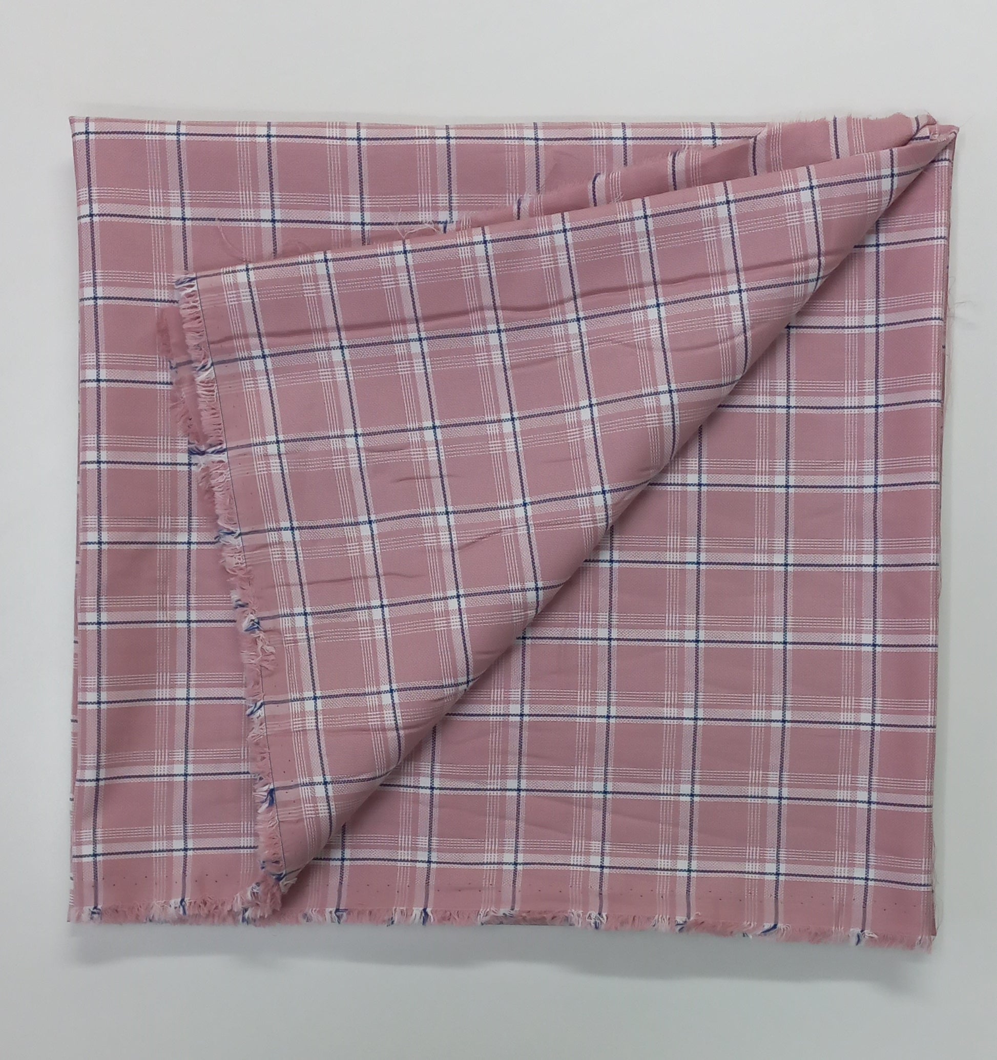 Rose Yarn Dyed Checks Cotton Unstitched Men's Shirt Piece (Width 58 Inch | 1.60 Meters)