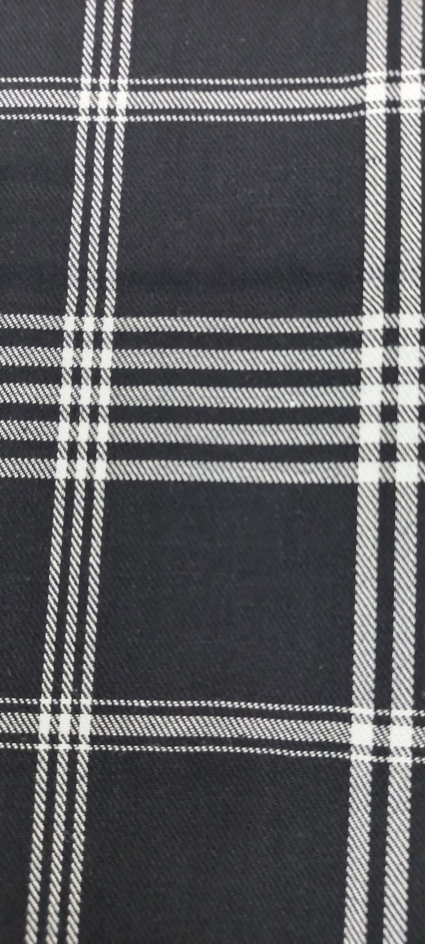 Black Yarn Dyed Checks Cotton Unstitched Men's Shirt Piece (Width 58 Inch | 1.60 Meters)