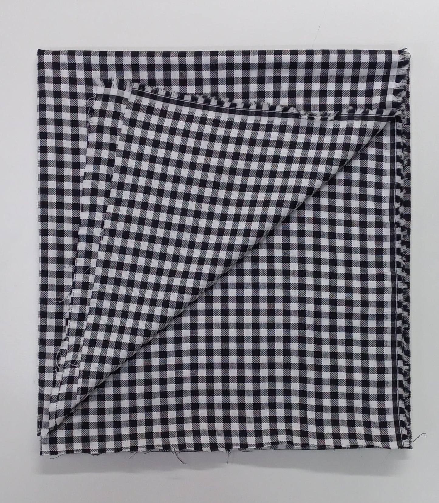 Black Yarn Dyed Checks Cotton Unstitched Men's Shirt Piece (Width 58 Inch | 1.60 Meters)