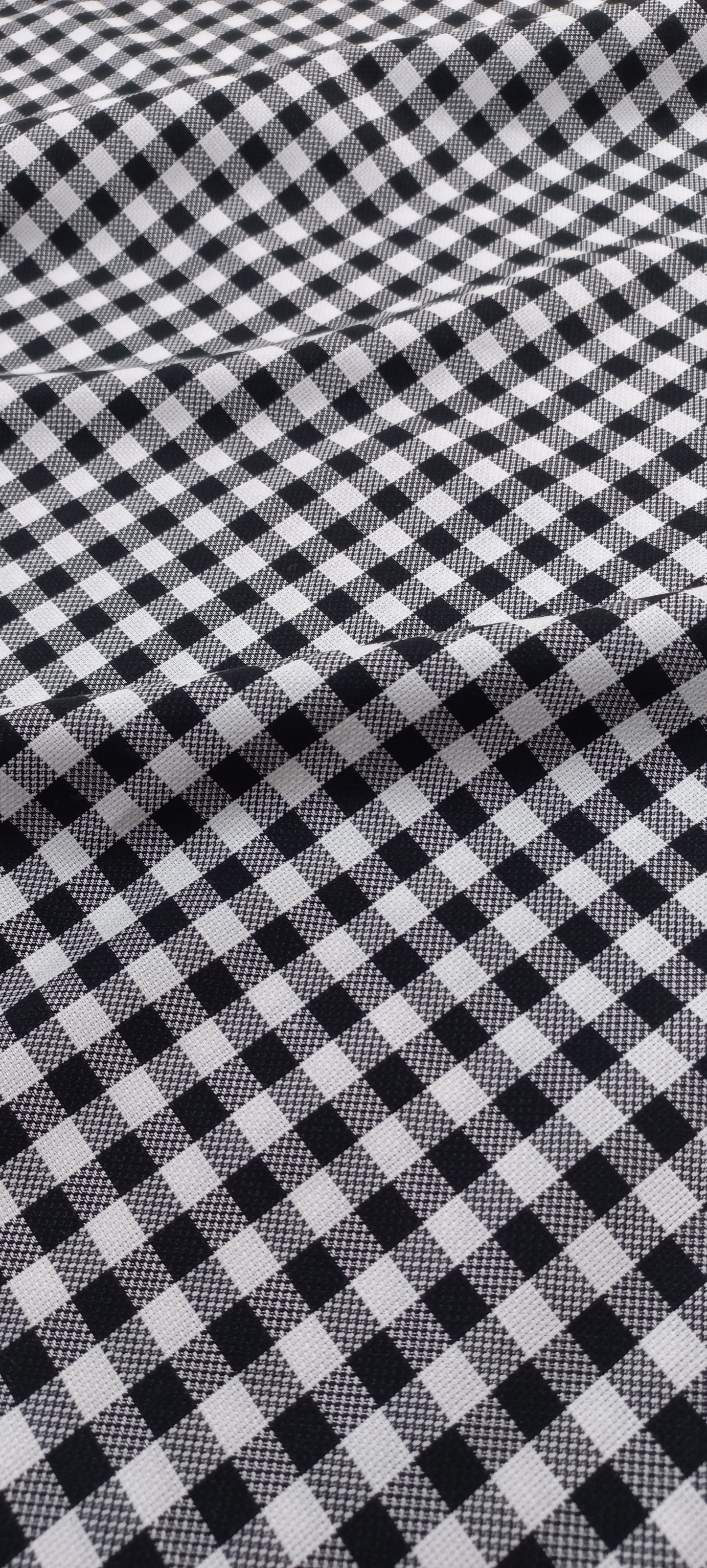Black Yarn Dyed Checks Cotton Unstitched Men's Shirt Piece (Width 58 Inch | 1.60 Meters)
