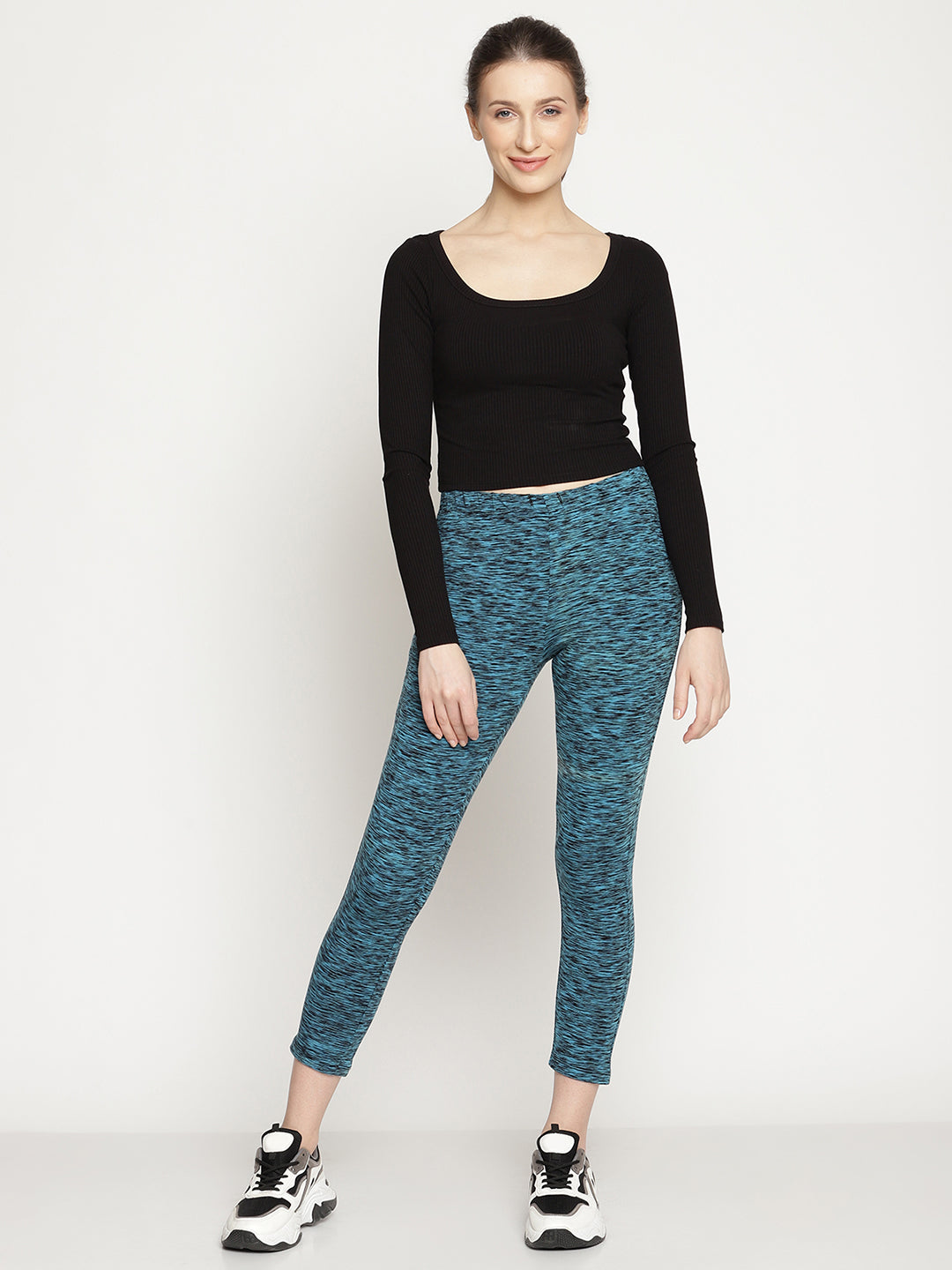 Wolfpack Royal Blue 3/4th Women Leggings