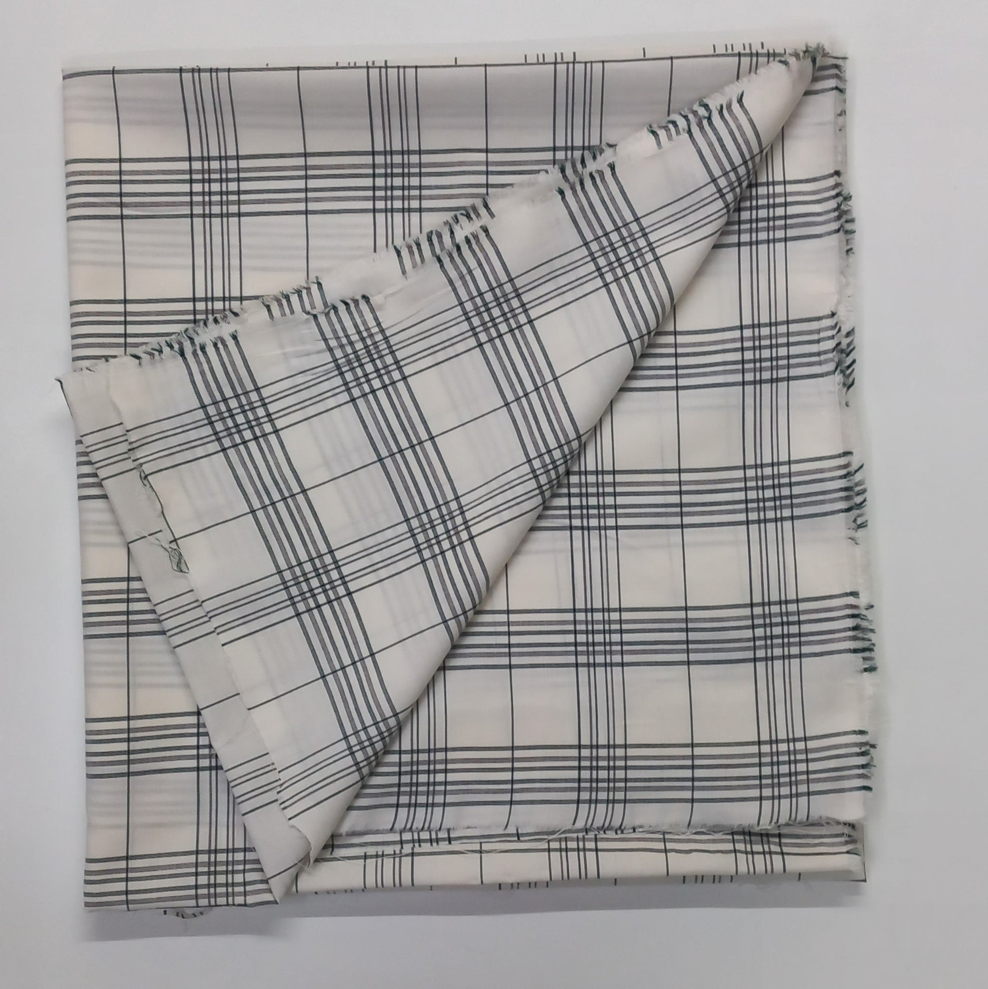 Beige Yarn Dyed Checks Cotton Unstitched Men's Shirt Piece (Width 58 Inch | 1.60 Meters) Crosscreek