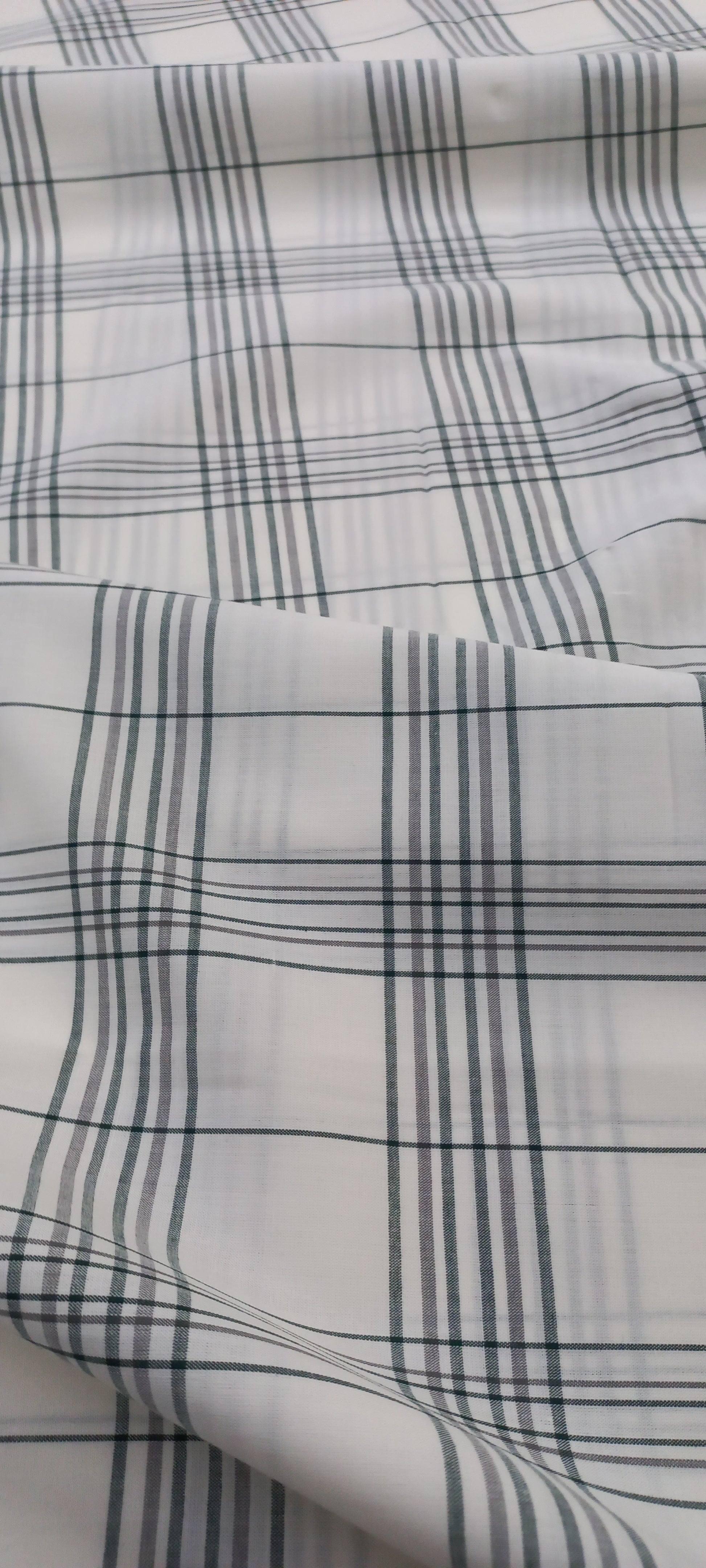 Beige Yarn Dyed Checks Cotton Unstitched Men's Shirt Piece (Width 58 Inch | 1.60 Meters) Crosscreek