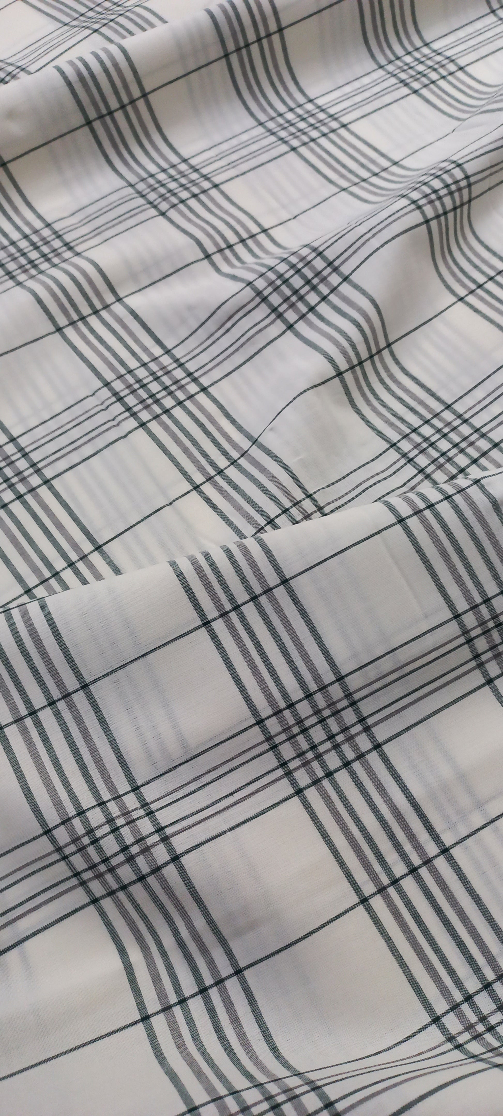Beige Yarn Dyed Checks Cotton Unstitched Men's Shirt Piece (Width 58 Inch | 1.60 Meters) Crosscreek