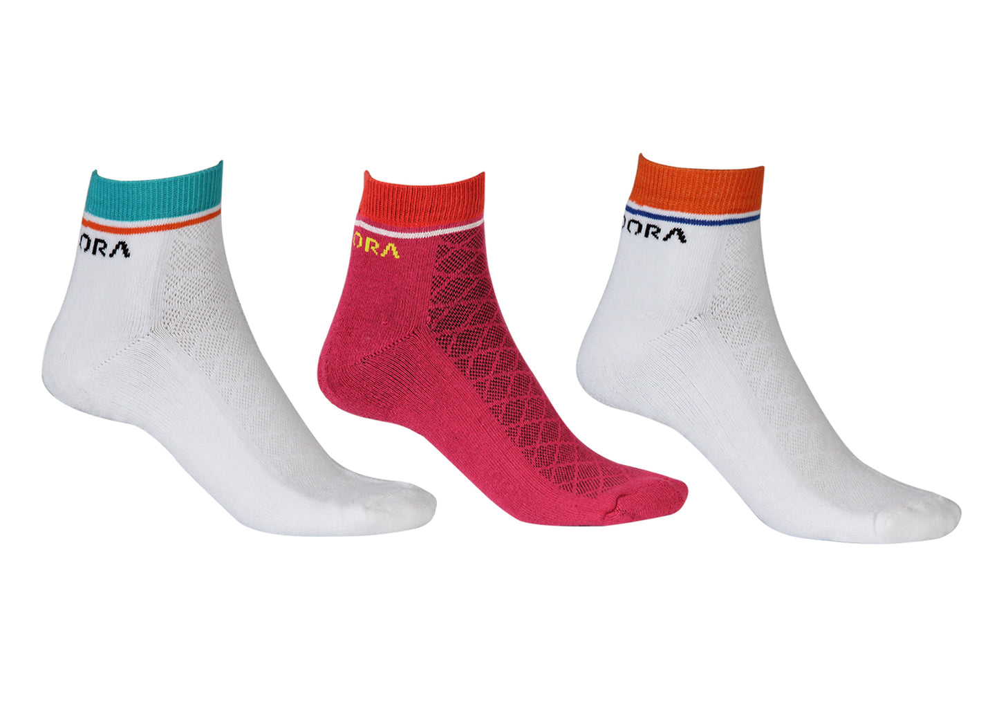 Diti Women's Ankle Length Multicolor Cotton Socks