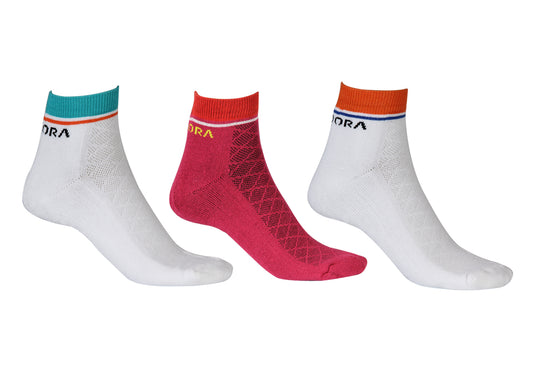 Diti Women's Ankle Length Multicolor Cotton Socks