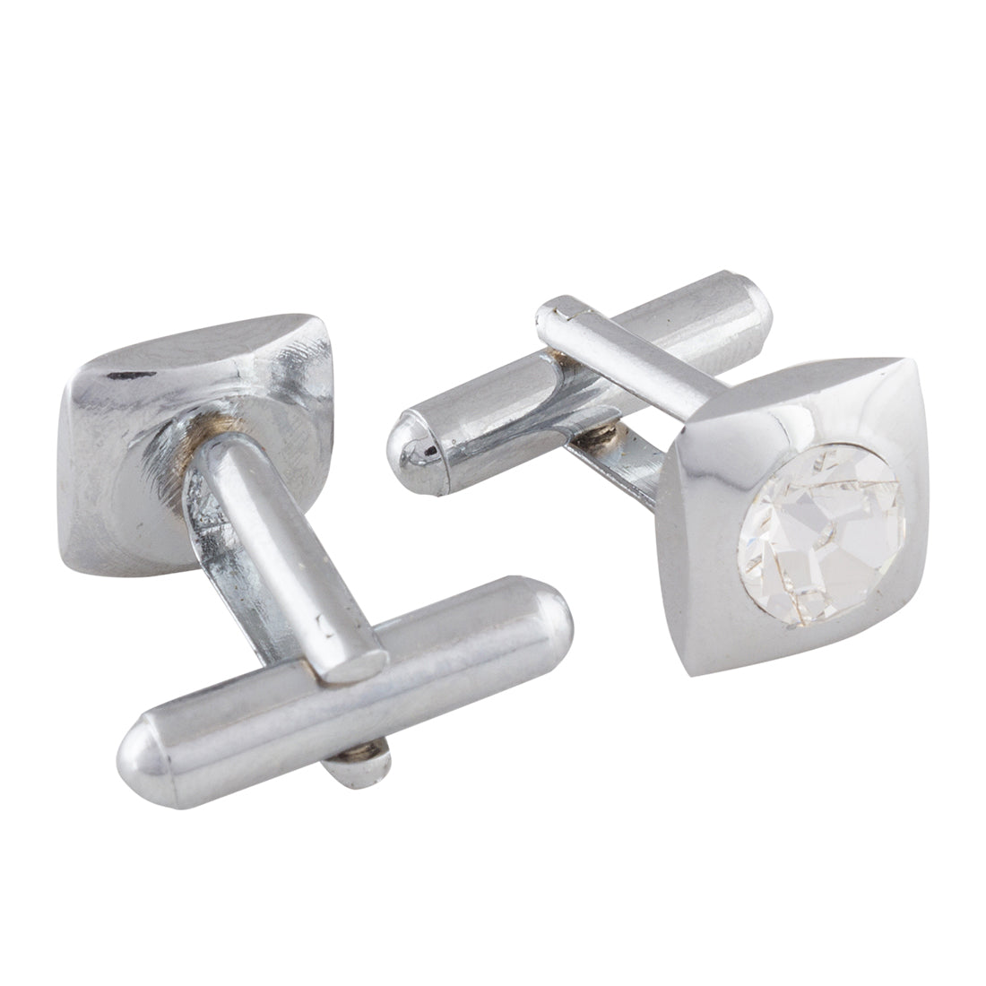Crosscreek Men Silver Ties & Cufflink Set Crosscreek