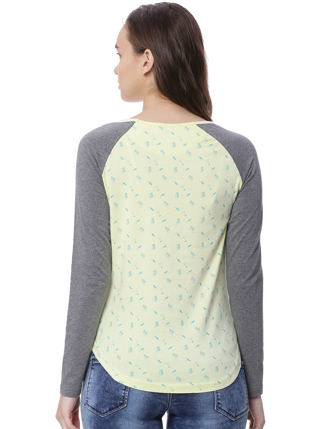 Wolfpack Women Yellow Printed T-Shirt Wolfpack