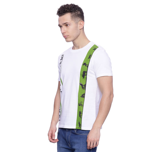 Wolfpack Men White Printed Round Neck T-Shirt Wolfpack