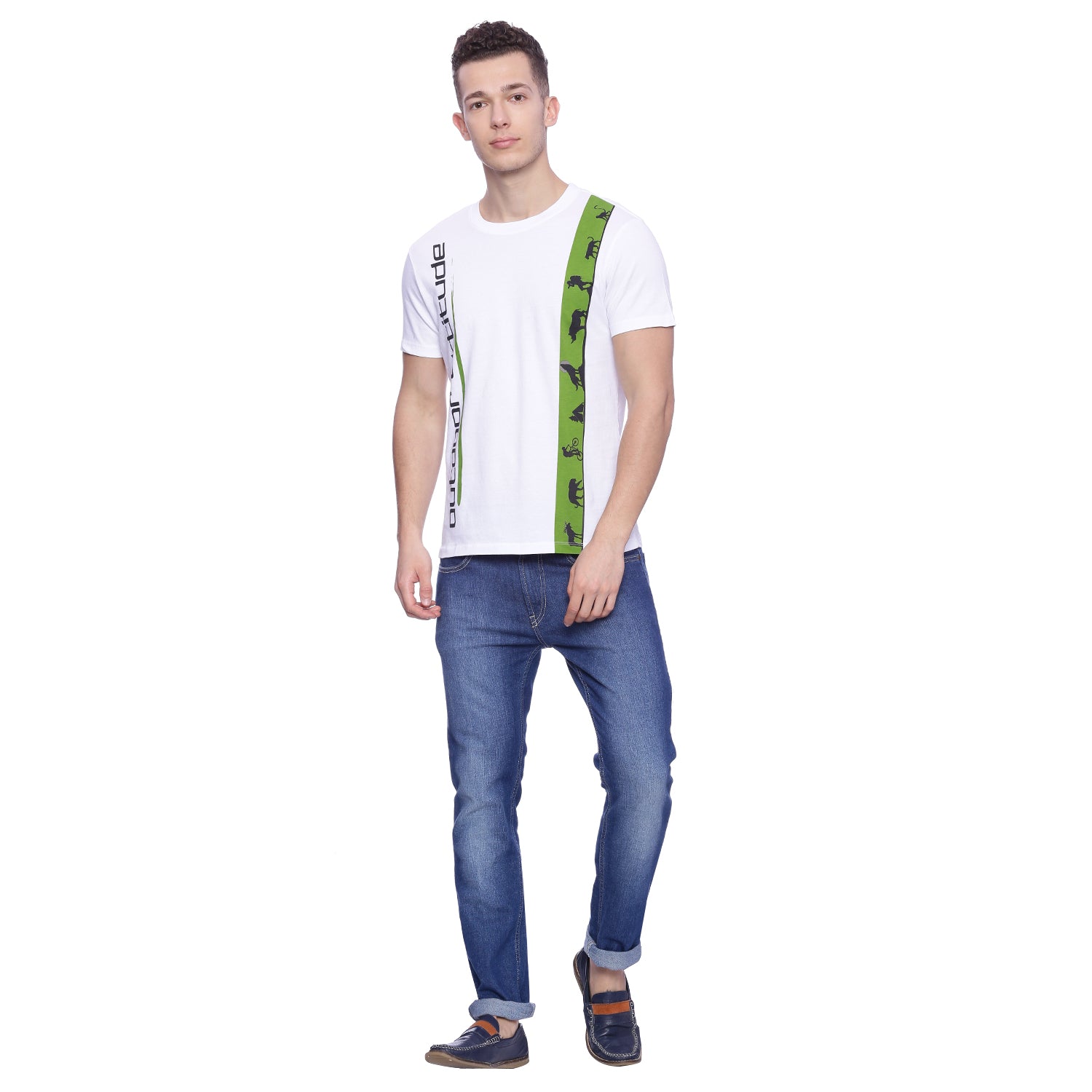 Wolfpack Men White Printed Round Neck T-Shirt Wolfpack
