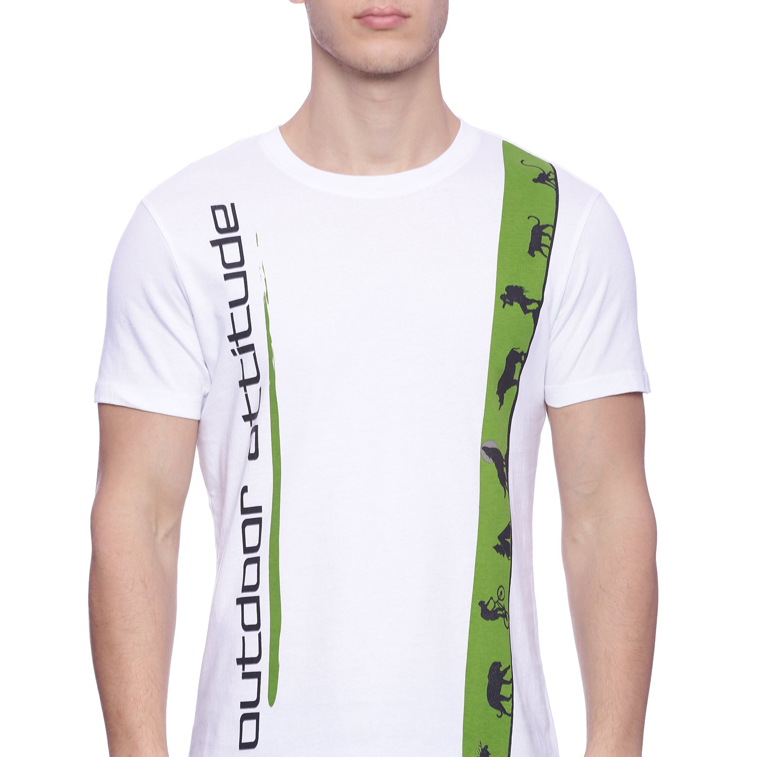 Wolfpack Men White Printed Round Neck T-Shirt Wolfpack