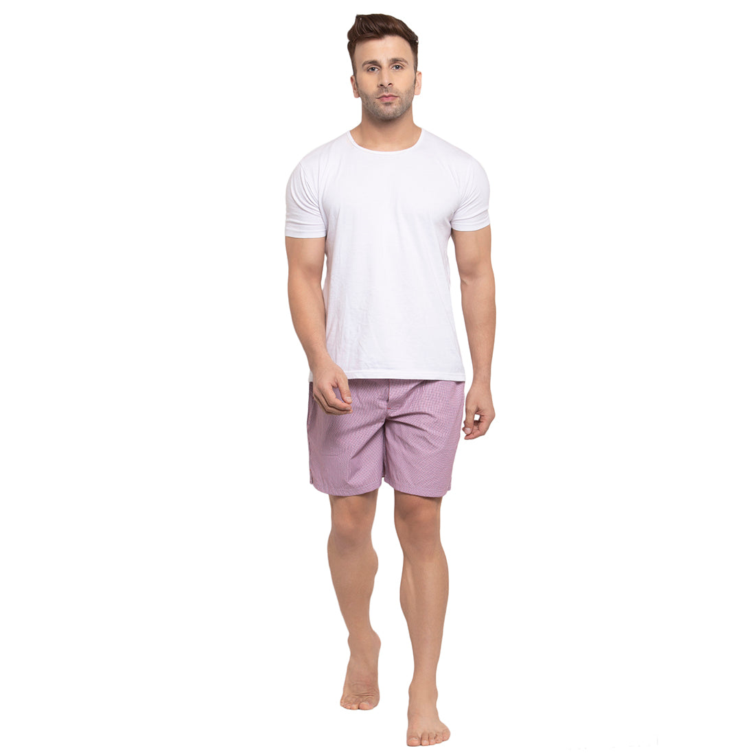 Crosscreek Men Red Checks Boxers Crosscreek