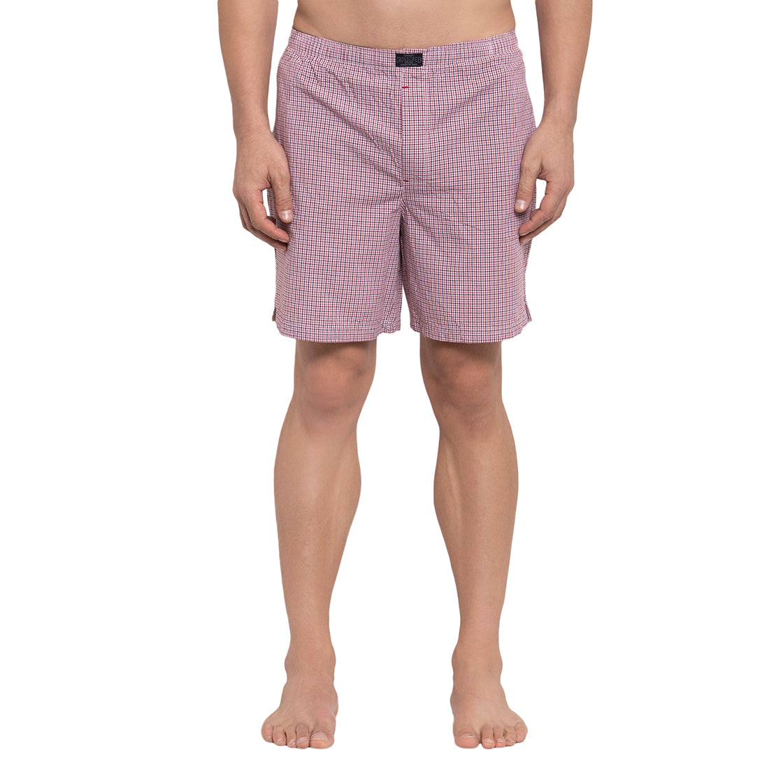 Crosscreek Men Maroon Checks Boxers Crosscreek