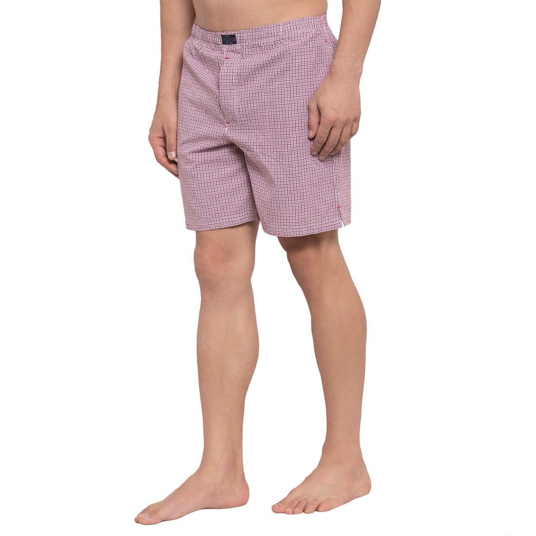 Crosscreek Men Maroon Checks Boxers Crosscreek