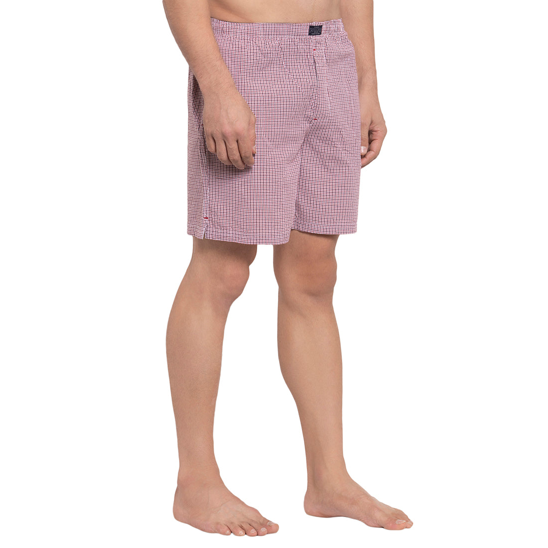 Crosscreek Men Maroon Checks Boxers Crosscreek