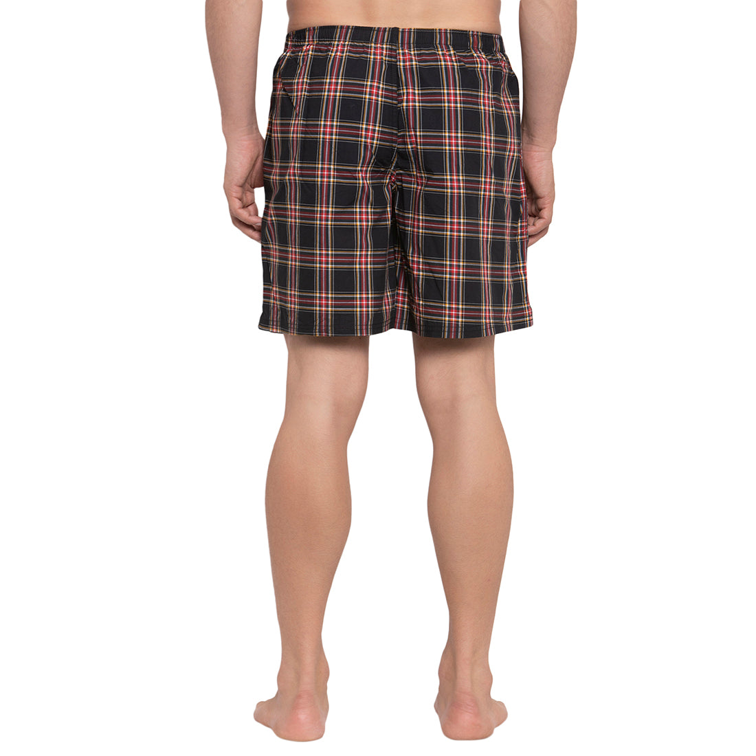 Crosscreek Men Black and Red Checks Boxers Crosscreek