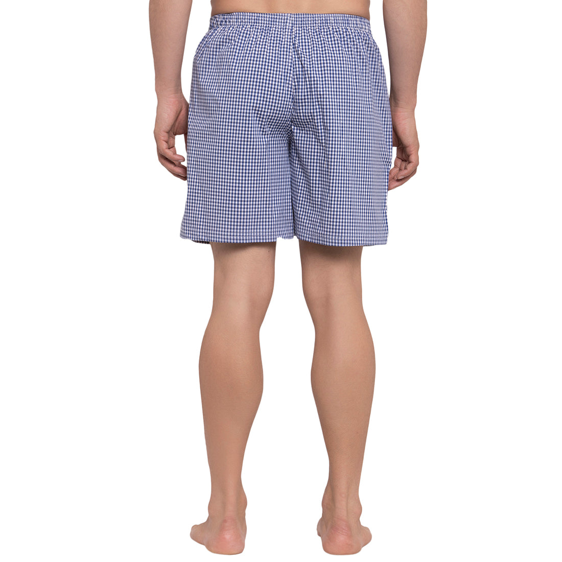 Crosscreek Men Navy Blue Checks Boxers Crosscreek