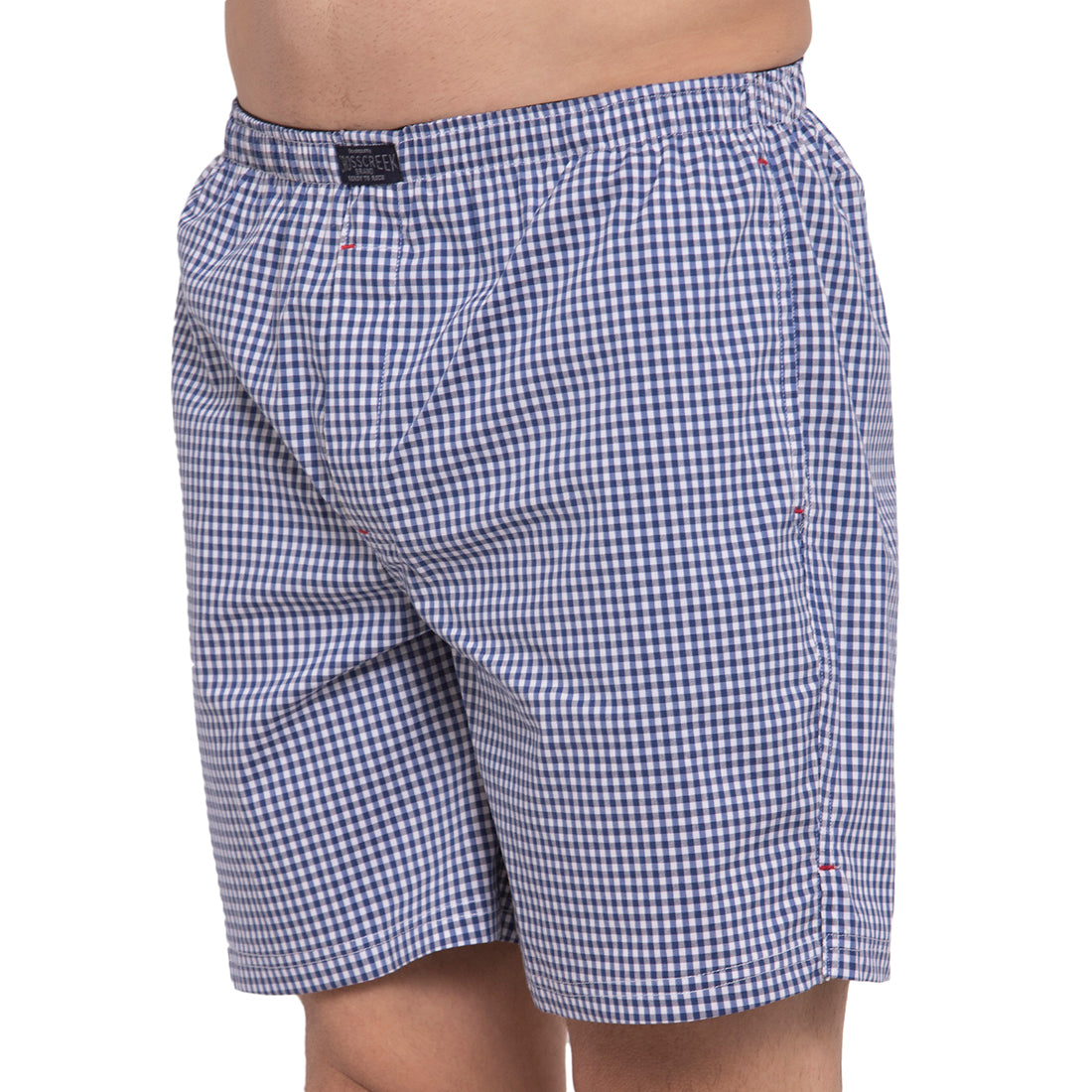 Crosscreek Men Navy Blue Checks Boxers Crosscreek