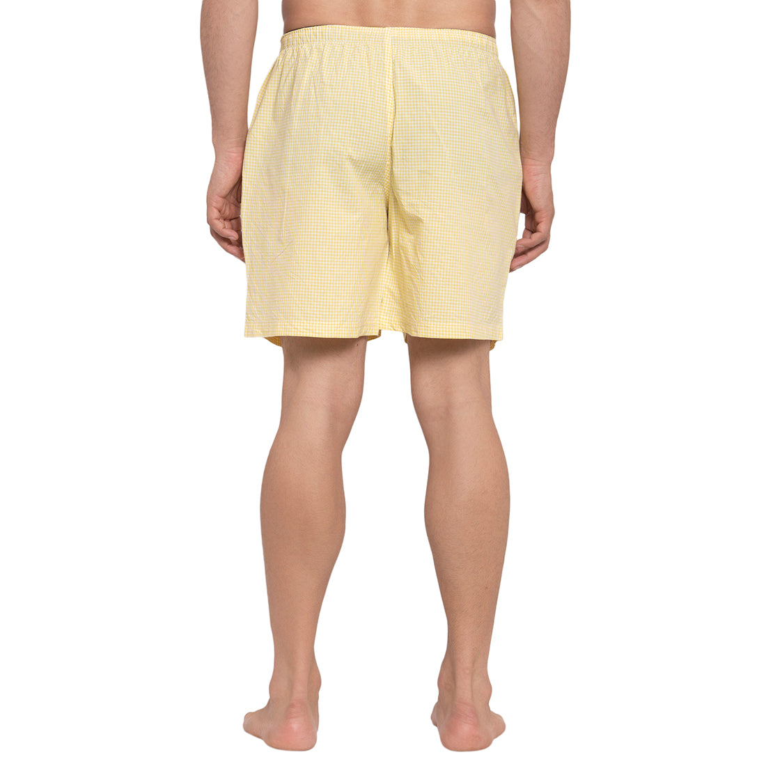 Crosscreek Men Yellow Checks Boxers Crosscreek